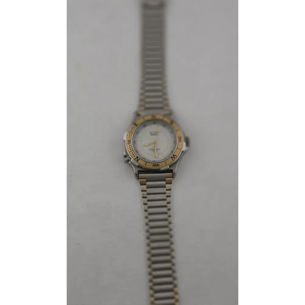 Mens Vintage 1996 Timex Acqua Indiglo Quartz Rotating Bezel Watch Almost Mint
